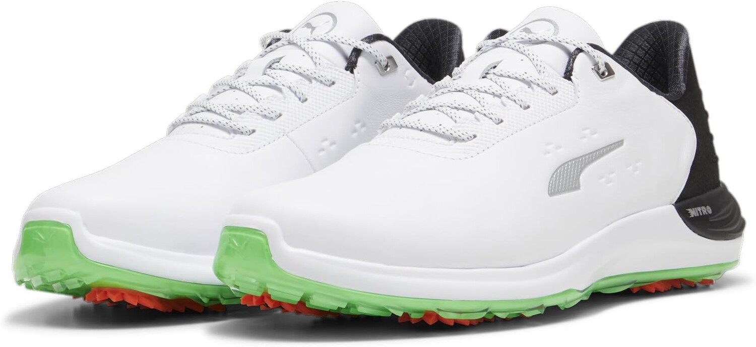 

Кроссовки PUMA Golf Phantomcat Nitro, цвет Puma White/Puma Black/Fluro Green Pes, Белый, Кроссовки PUMA Golf Phantomcat Nitro, цвет Puma White/Puma Black/Fluro Green Pes