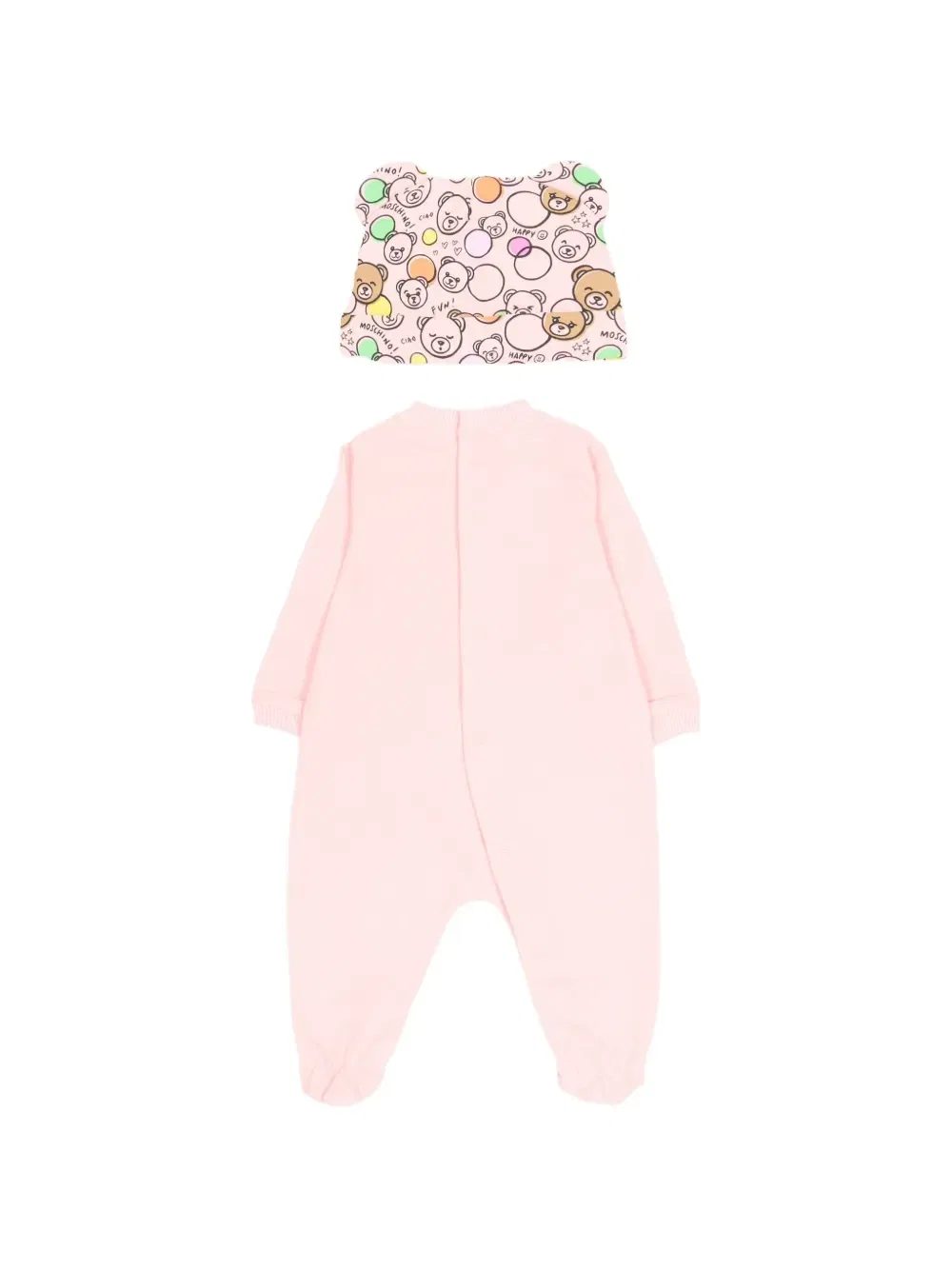 Комплект для новорожденного с принтом Moschino Kids, розовый — фото 2