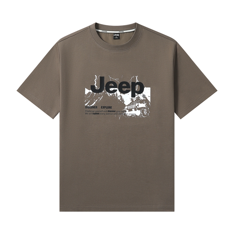 

Футболка Unisex Crew Neck Moderate Heavyweight Jeep, хаки зеленый