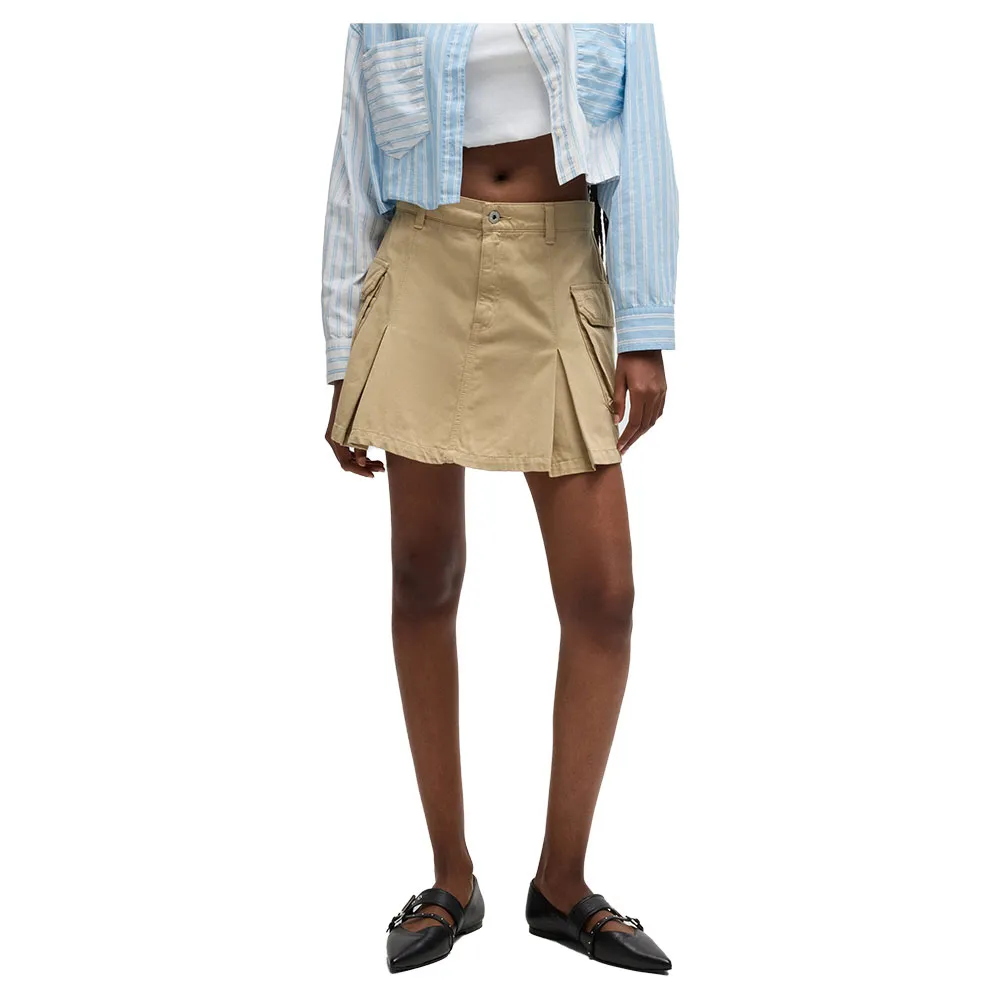 

Юбка HUGO Rundale 1 D B skirt, бежевый