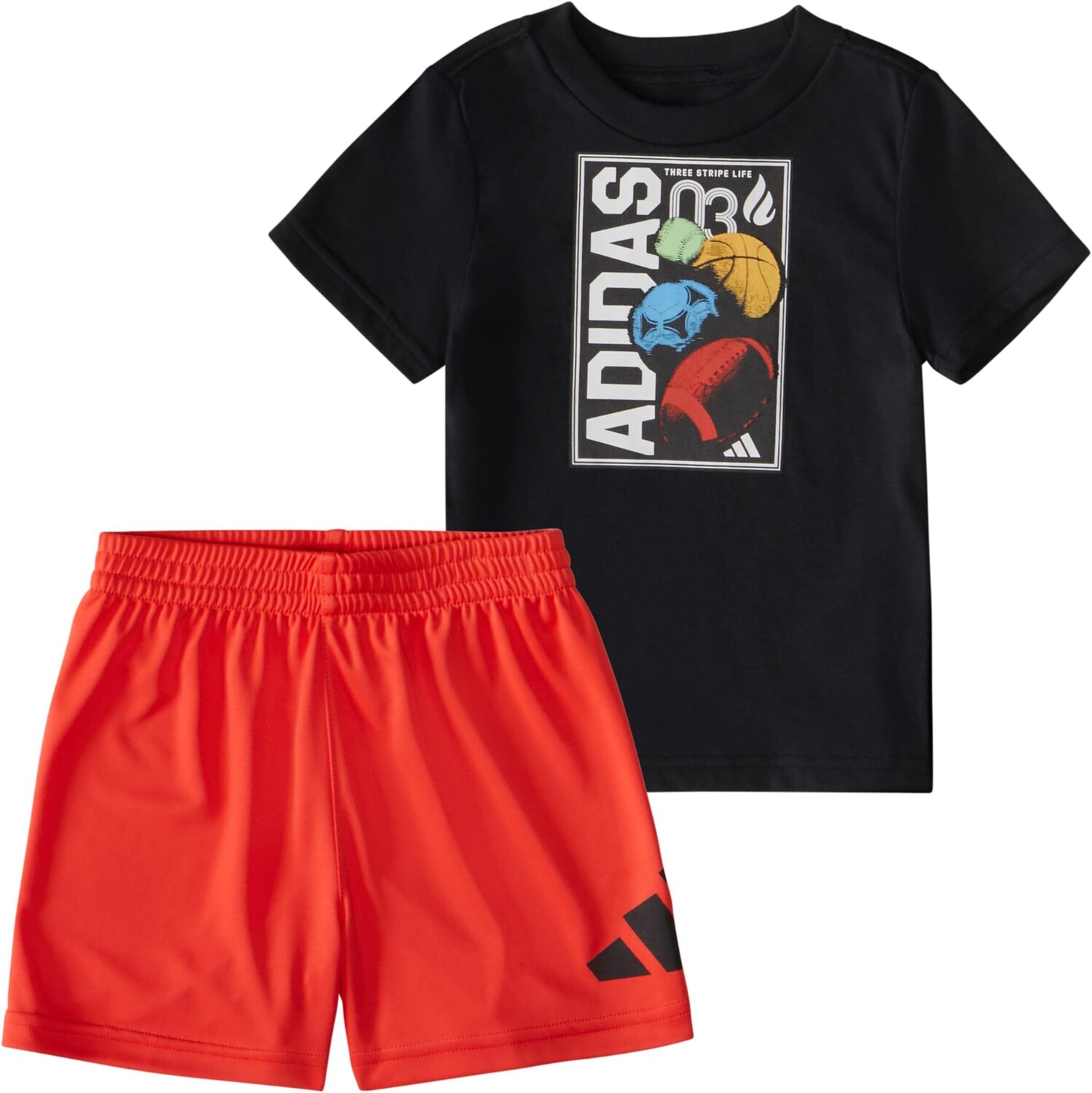 

Детский набор Adidas Essential Cotton Tee Short Set(Infant), черный