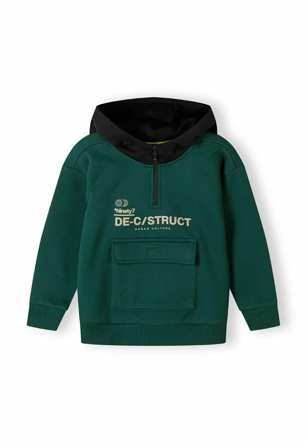 Толстовка с застежкой-молнией до середины груди Minoti, Dark Green — фото 2