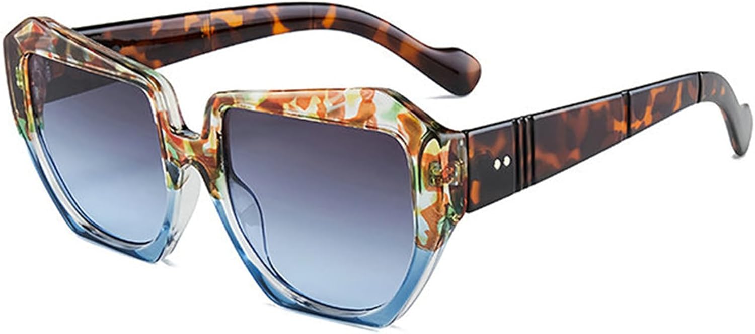 

Солнцезащитные очки Helena Oversized Square Irregular Sunglasses 2025 в винтажном стиле для активного отдыха, модные дизайнерские очки с защитой от УФ-излучения UV400 для женщин, черные, C4