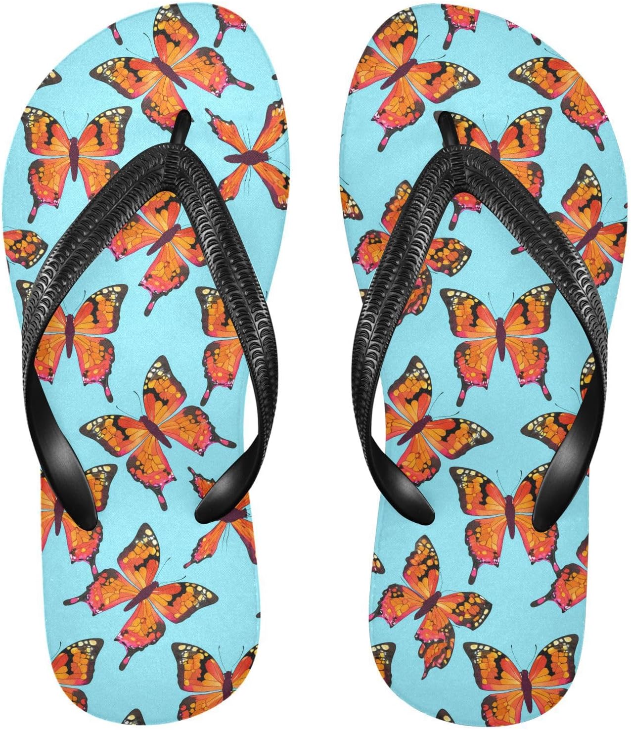 

Оранжевый Бабочка Синий Вьетнамка Пляж Летние Повседневные Сандалии для Женщин и Мужчин Душевые Тапочки 20861999 Kfbe