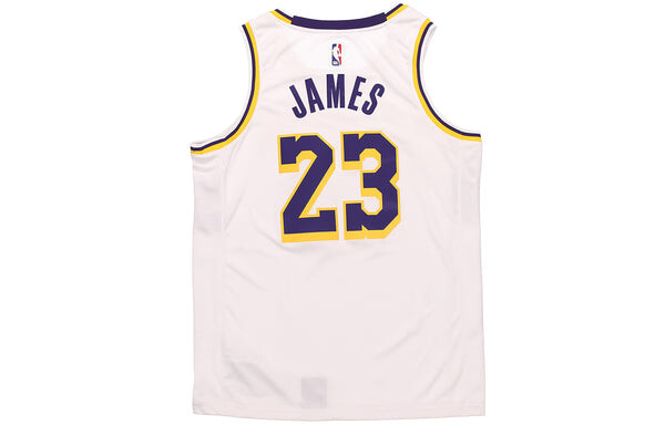 Спортивная футболка nba los angeles lakers lebron james no. 23 jersey white Nike, белый — фото 2