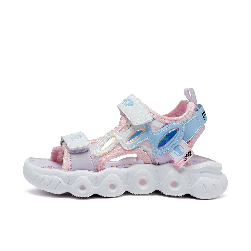 

Детские сандалии с противоскользящей подошвой BIG WASP, белый/розовый