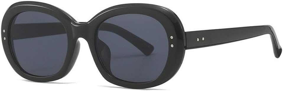 

Популярные модные овальные солнцезащитные очки в стиле панк с заклепками для мужчин, солнцезащитные очки UV400, ретро-очки для женщин, круглые оранжевые солнцезащитные очки SKFGNX, Black Gray