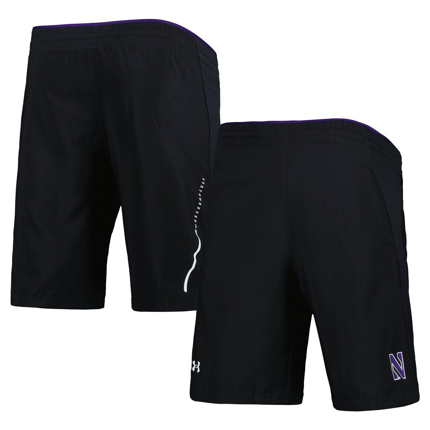 

Мужские черные тканые шорты Northwestern Wildcats Under Armour