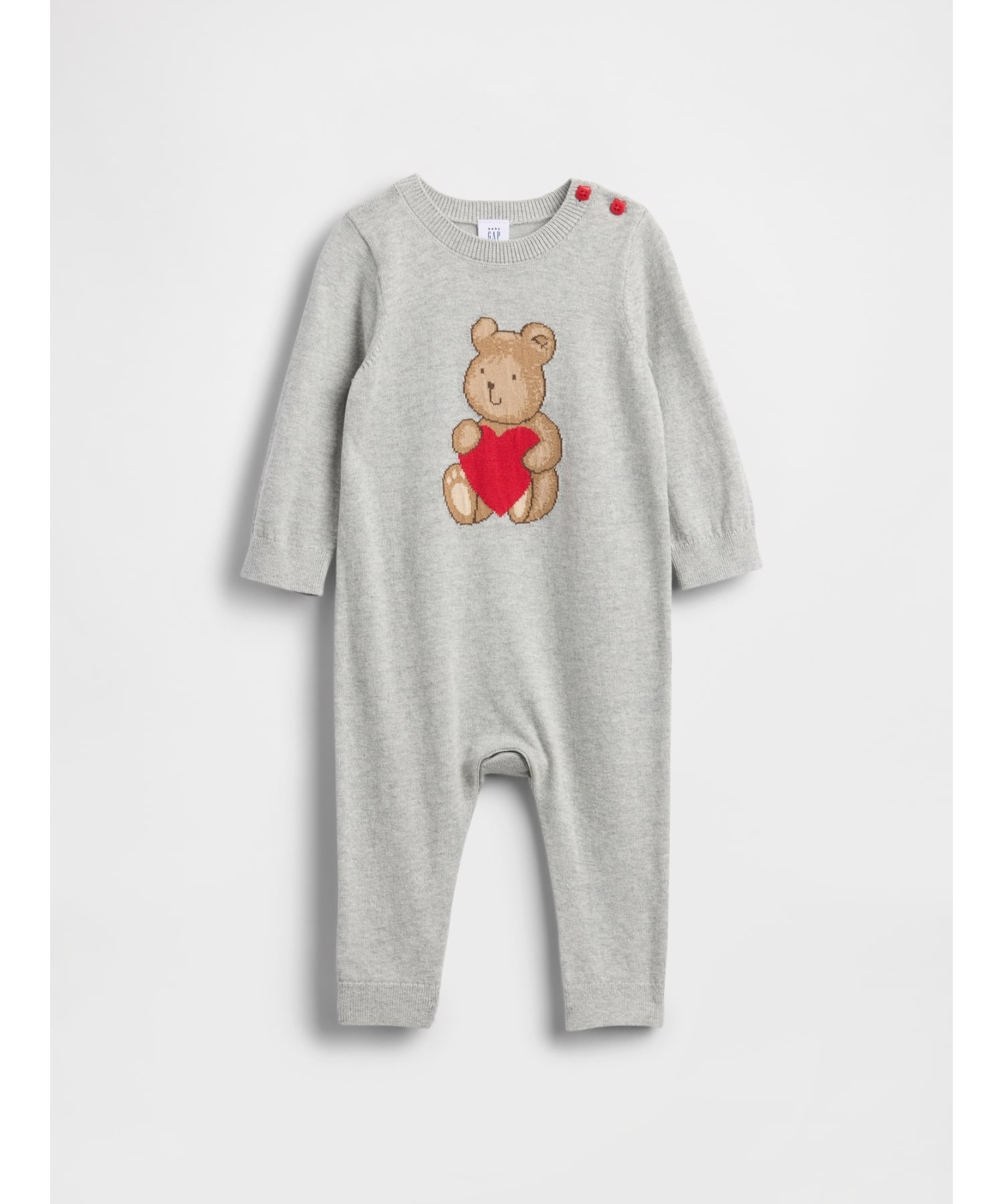 (K) Вязаный комбинезон Brannan Bear Heart (для малышей) GAP, BC15_HEATHER_GREY