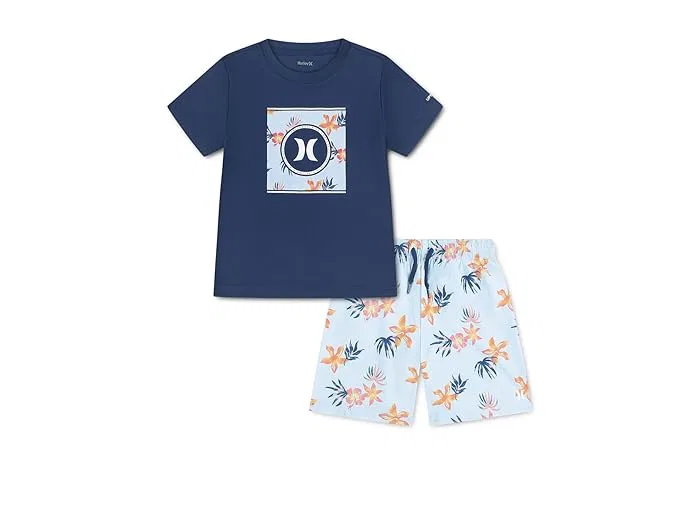 Детский комплект для плавания Tropical Floral Swim Set Hurley Kids, Blue Dream — фото 4