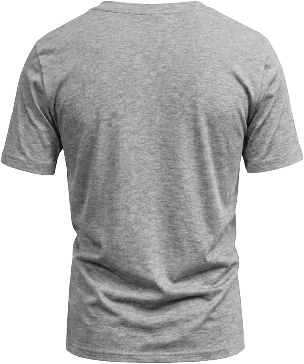 Мужская футболка V-образный вырез однотонная короткий рукав Slim Fit — фото 4
