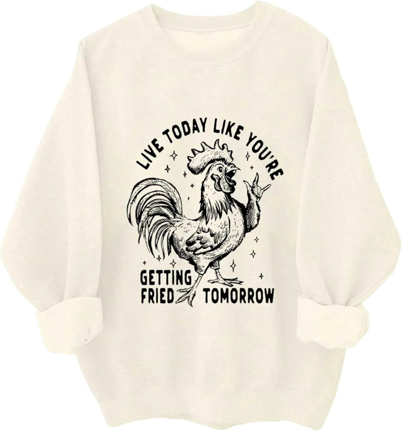 

Толстовка с юмористичным принтом "Live Today Like You're Getting Fried Tomorrow" Relliot