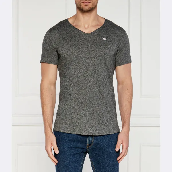 

Футболка узкого кроя из джаспе Tommy Hilfiger, серый