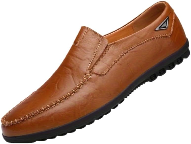 

Мужские повседневные кожаные туфли большого размера - дышащие, с удобной мягкой подошвой и мягкой поверхностью. Подходят для официальной одежды, делового стиля и повседневного использования Fmshi, светло-коричневый