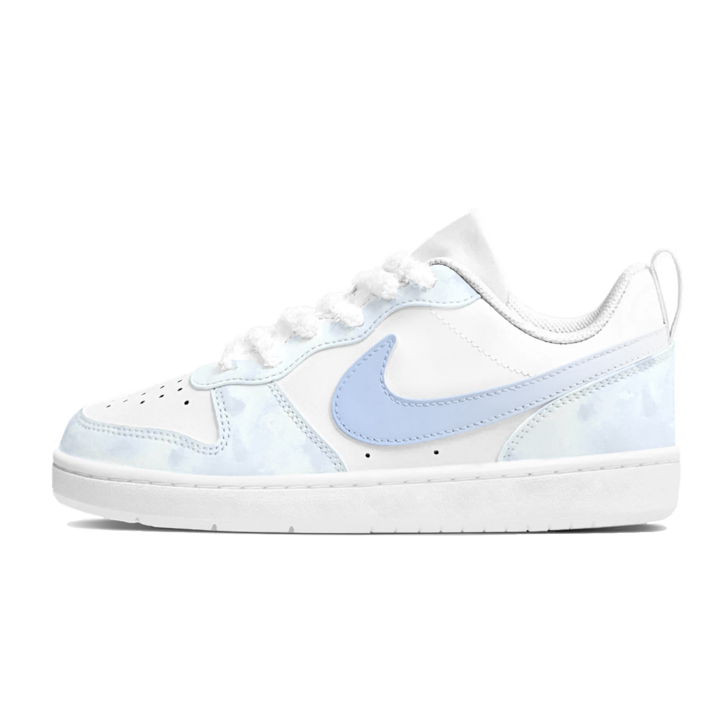 

Детские скейтерские кроссовки Court Borough для младших школьников Nike, синий/белый