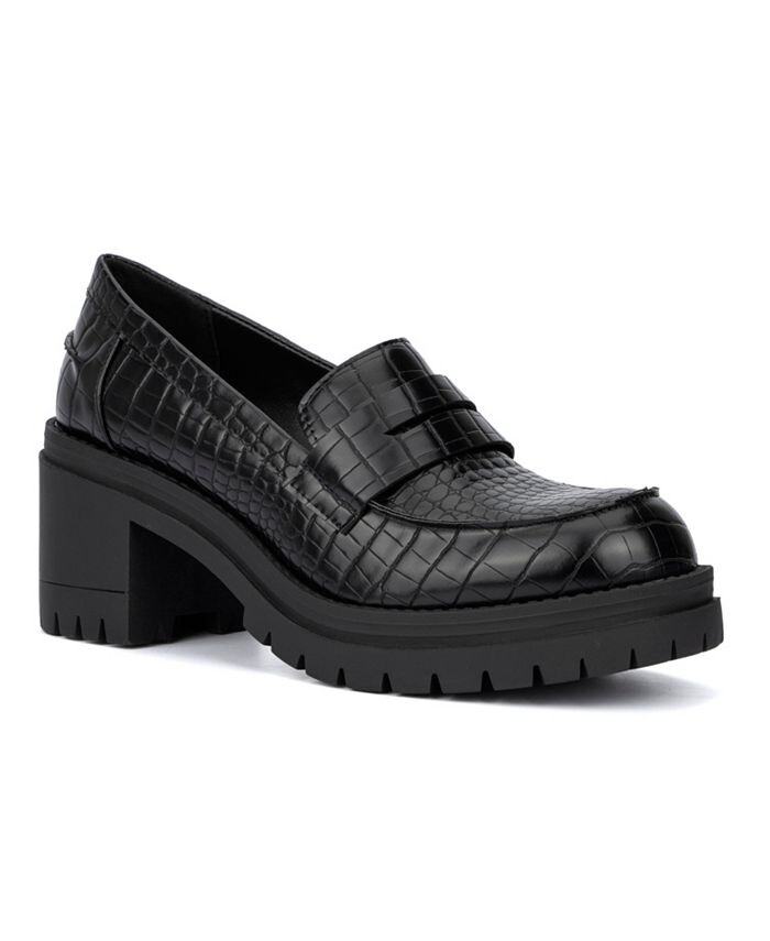 

Женские лоферы Penni Lug Sole New York & Company, цвет Black croc