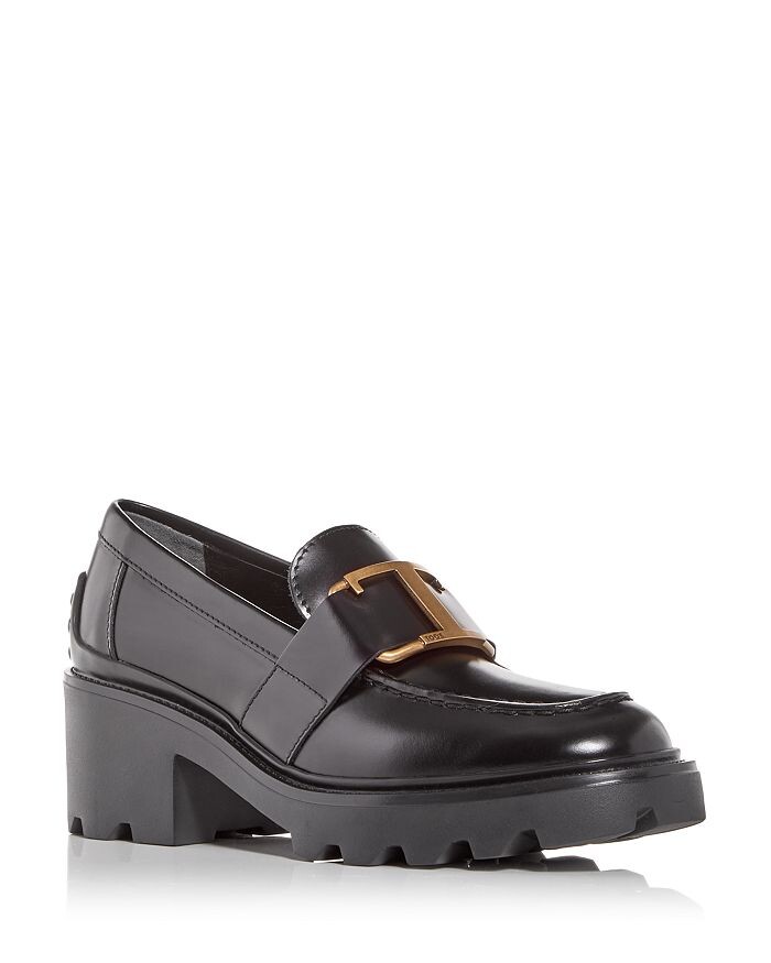 

Женские мокасины на блочном каблуке с пряжкой Tod's
