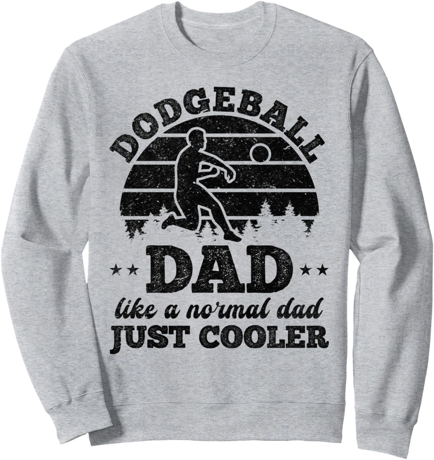 

Папа-вышибала - просто круче! - Толстовка с надписью «Папа-вышибала» Dodgeball Game Dodgeball Player Daddy, серый
