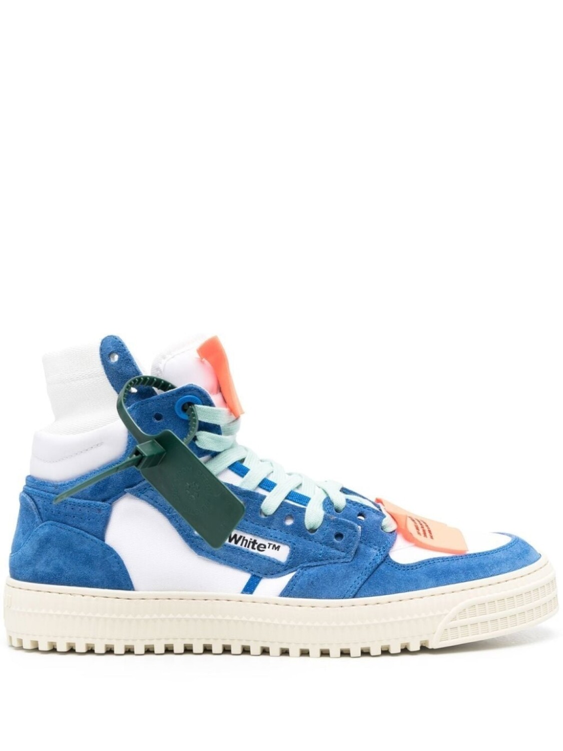 

Кроссовки на шнуровке с декором Zip-Tie Off-White, синий