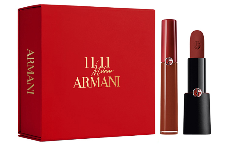 GIORGIO ARMANI Набор макияжа Redtube Lip Love подарочная коробка Velour Matte 2 шт упаковка — фото 4