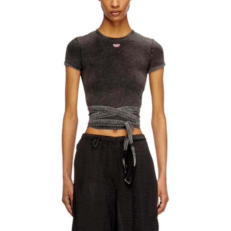 Футболка T Bunny Tail R1 в стиле деним DIESEL, черный — фото 4