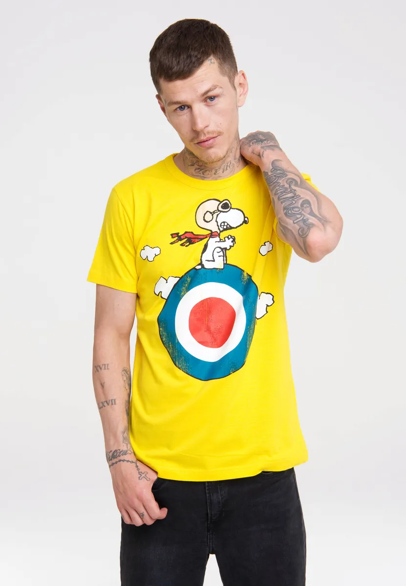 

Футболка Logoshirt "Peanuts - Snoopy Pilot", с лицензионным принтом, желтый