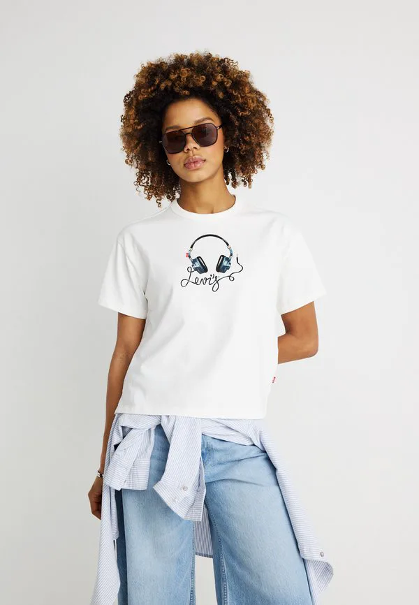 Винтажная футболка с принтом Levi'S, Bright White