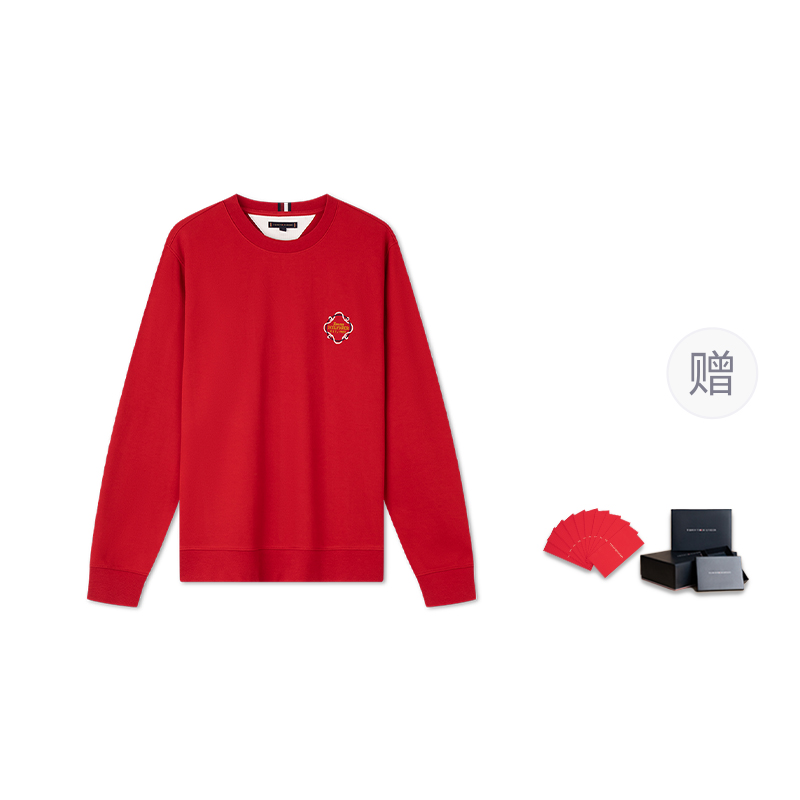 Новогодний свитшот мужской Tommy Hilfiger, Ecru Z00 — фото 3