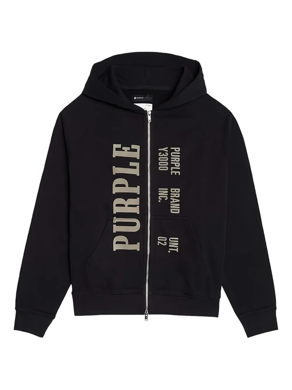 

Толстовка с капюшоном на двухсторонней молнии History Purple Brand, черный