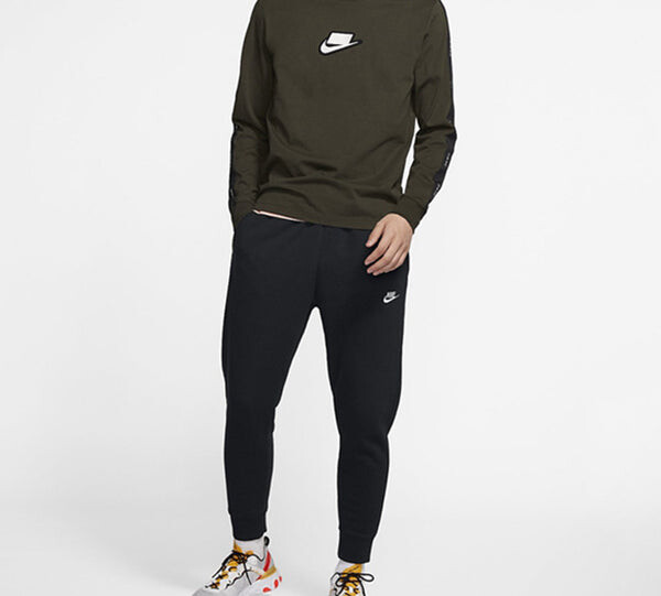 Брюки sportswear club fleece trousers black Nike, черный — фото 3