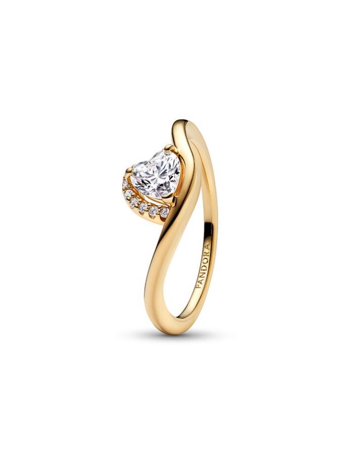 

Кольцо Pandora Wavy Heart Ring, золото