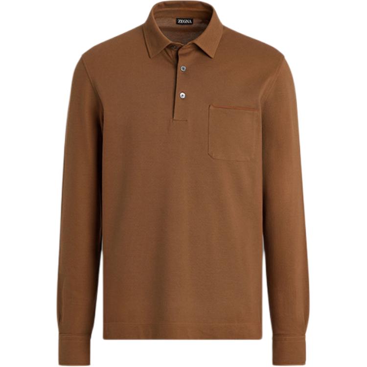 

Поло Zegna Piqué Ermenegildo Zegna, коричневый