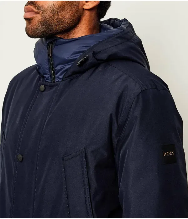 Парка Осиас1 relaxed fit Boss Orange, темно-синий — фото 4