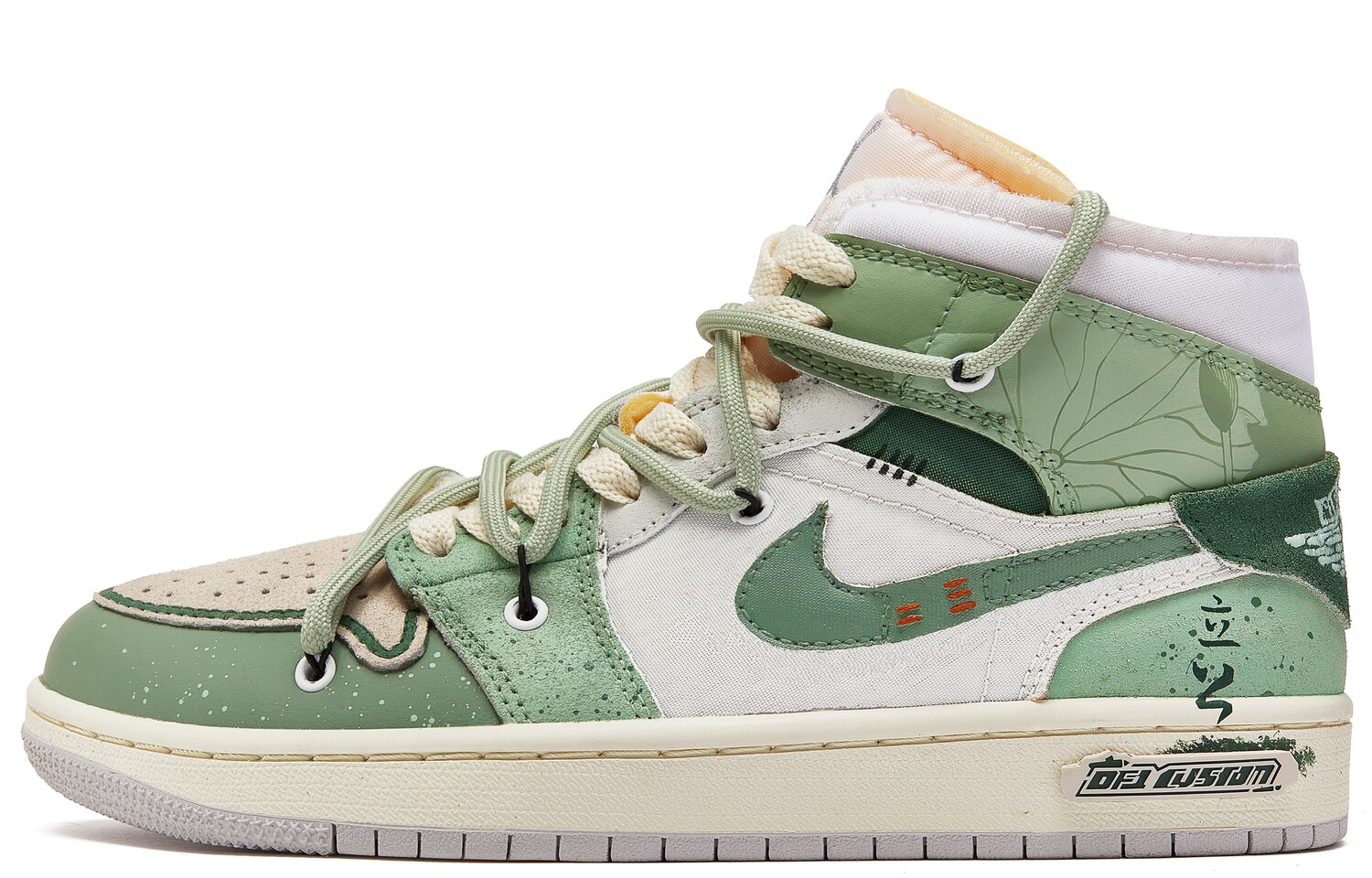 

Кроссовки Air Jordan 1 Vintage Basketball Shoes Men High-top Green, зеленый