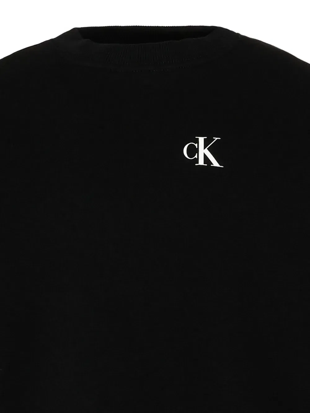 Свитшот со спущенными плечами и логотипом Calvin Klein Kids, черный — фото 3
