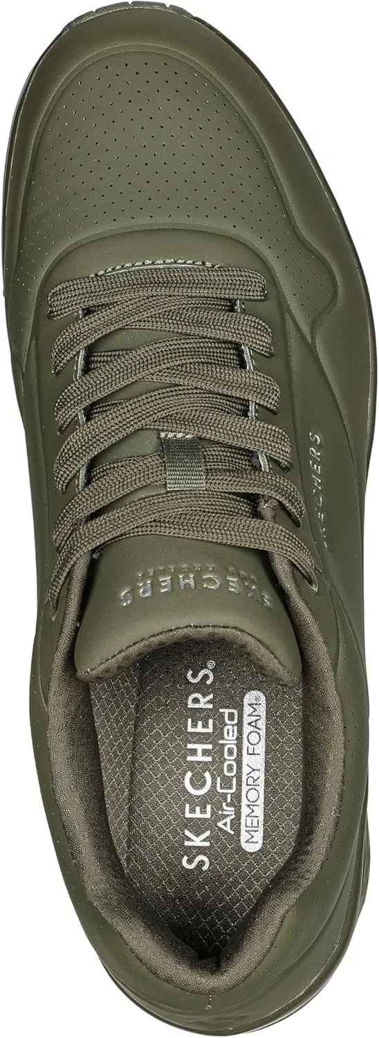 Мужские кроссовки Skechers UNO Stand On Air, Olive Durabuck Mesh — фото 3