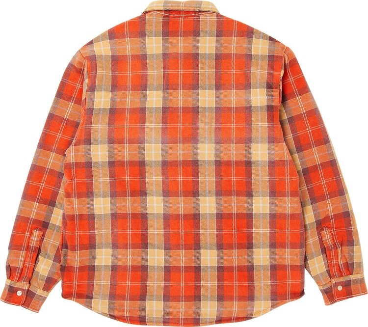 Рубашка Supreme Quilted Flannel Snap 'Orange', оранжевый — фото 2