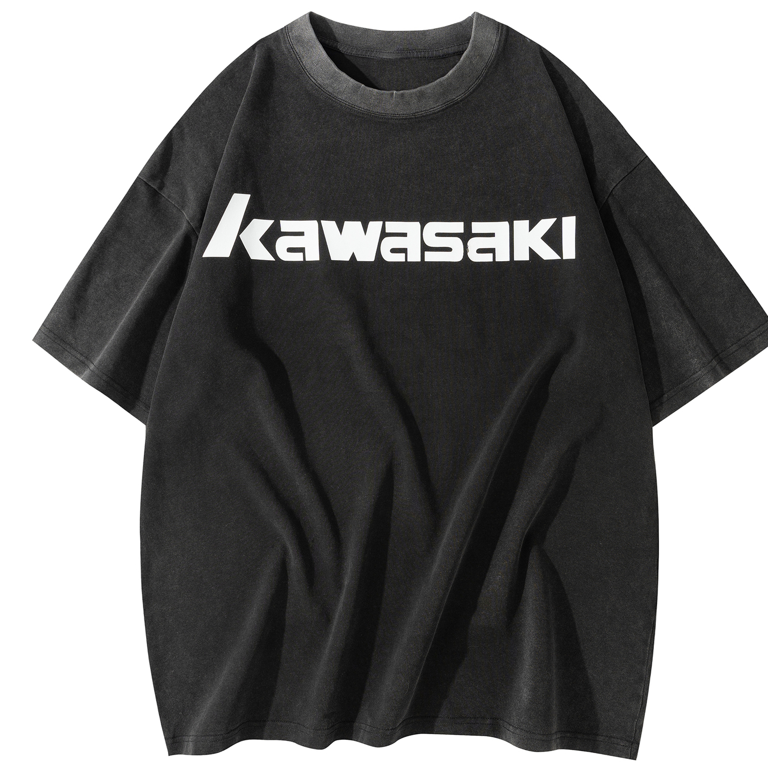 

Футболка с рукавом дроп-шиплер унисекс Kawasaki, черный