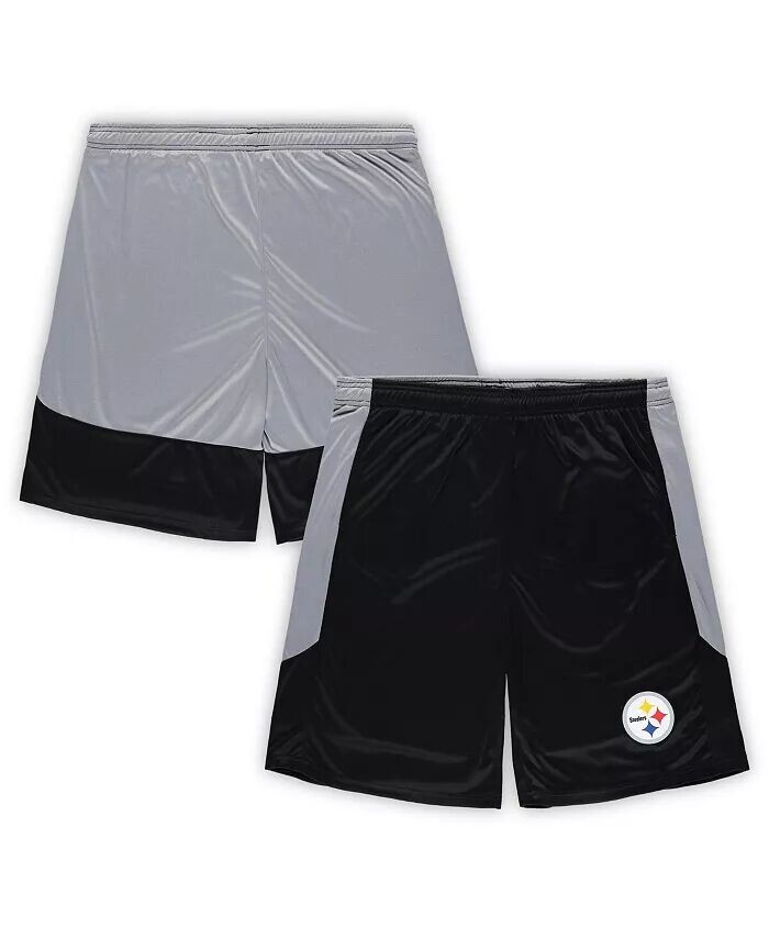 

Мужские черные шорты Pittsburgh Steelers Big and Tall Team Logo Fanatics