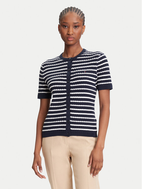 

Облегающий кардиган WW0WW45707 Tommy Hilfiger, синий