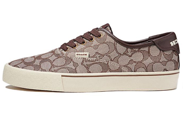 

Кроссовки COACH Canvas Shoes Men Low-Top Brown, Серый, Кроссовки COACH Canvas Shoes Men Low-Top Brown