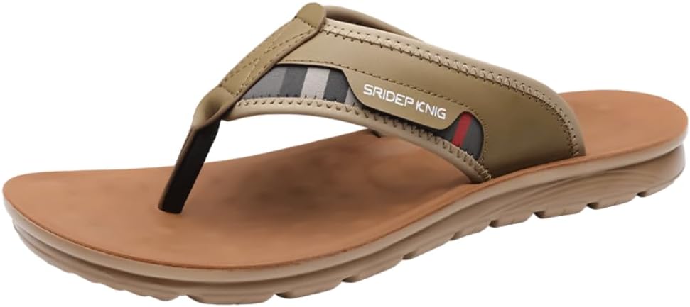 

Мужские шлепанцы Adornosbt: легкие вьетнамки, прочные для ходьбы, хаки