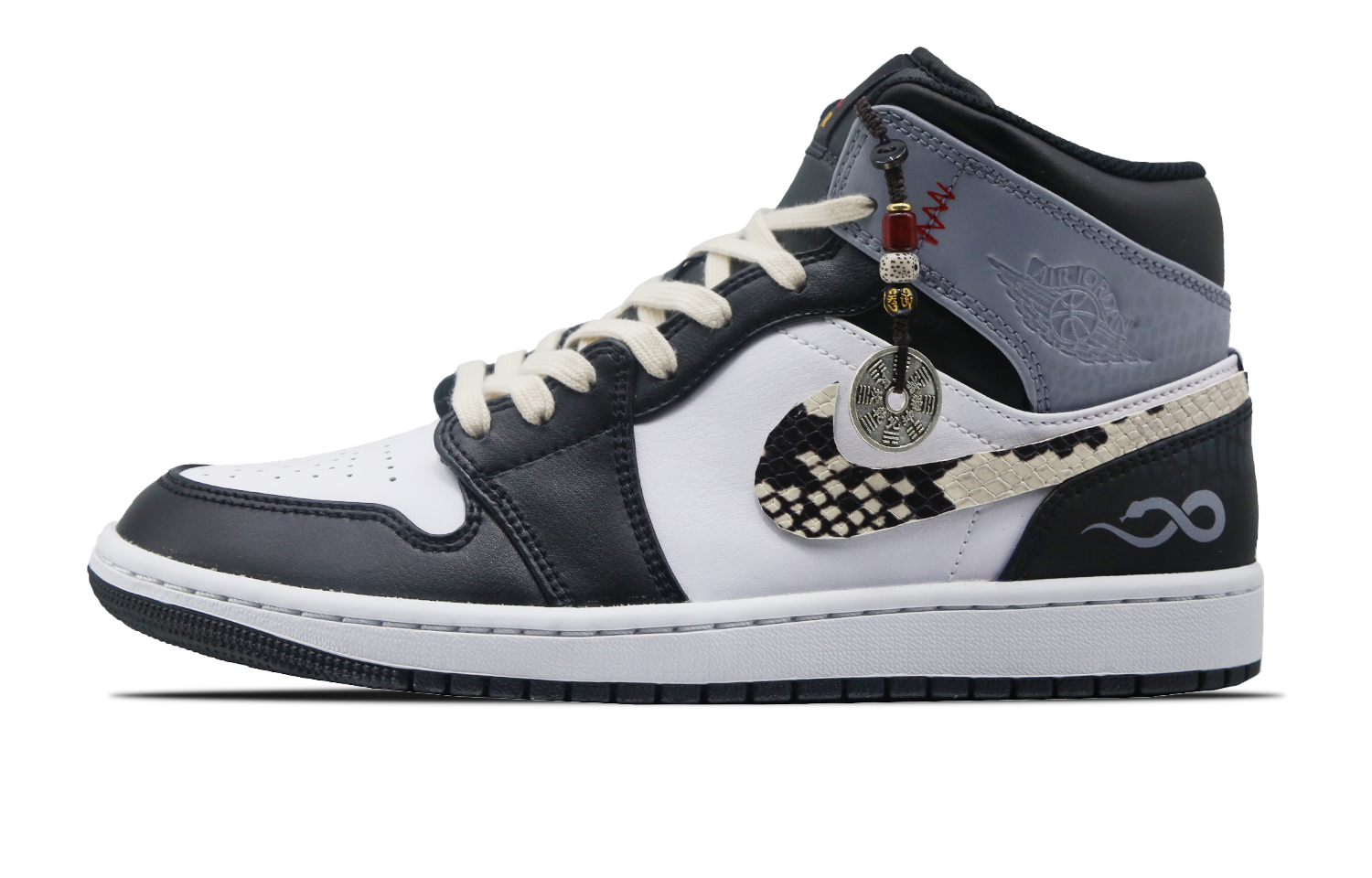 

Jordan Кроссовки Air 1 Vintage баскетбольные мужские Mid top Black/Gray