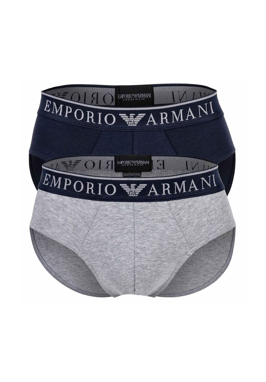 

Трусы мужские, 2 шт. - ENDURANCE, трусы, хлопок стрейч, логотип EMPORIO ARMANI, цвет Grau Marine