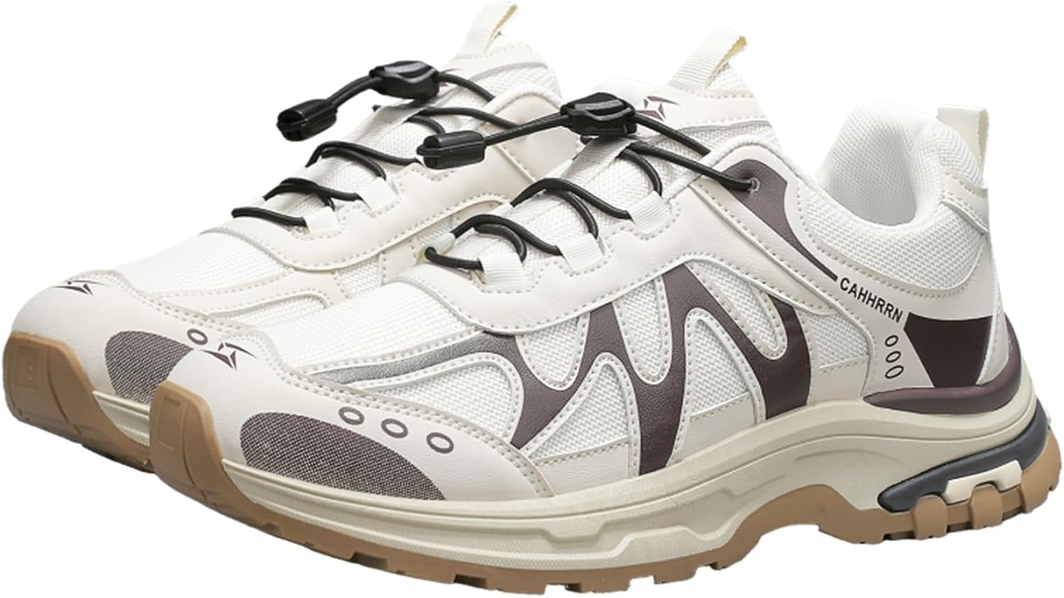 

Мужские кроссовки средней высоты из сетчатого материала с регулируемой петлей для удобного надевания, толстой нескользящей подошвой и закругленным носком в стиле «папиных кроссовок». Подходят для покупок, прогулок и путешествий Qaoterod, белый