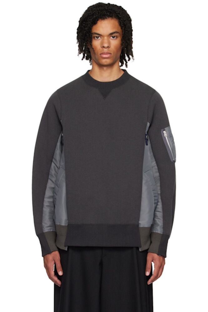 

Толстовка из серой губки sacai