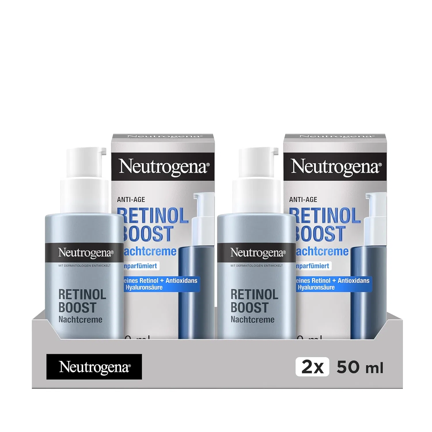Ночной крем Neutrogena Retinol Boost, 50 мл, набор из 2 штук Neutrogena