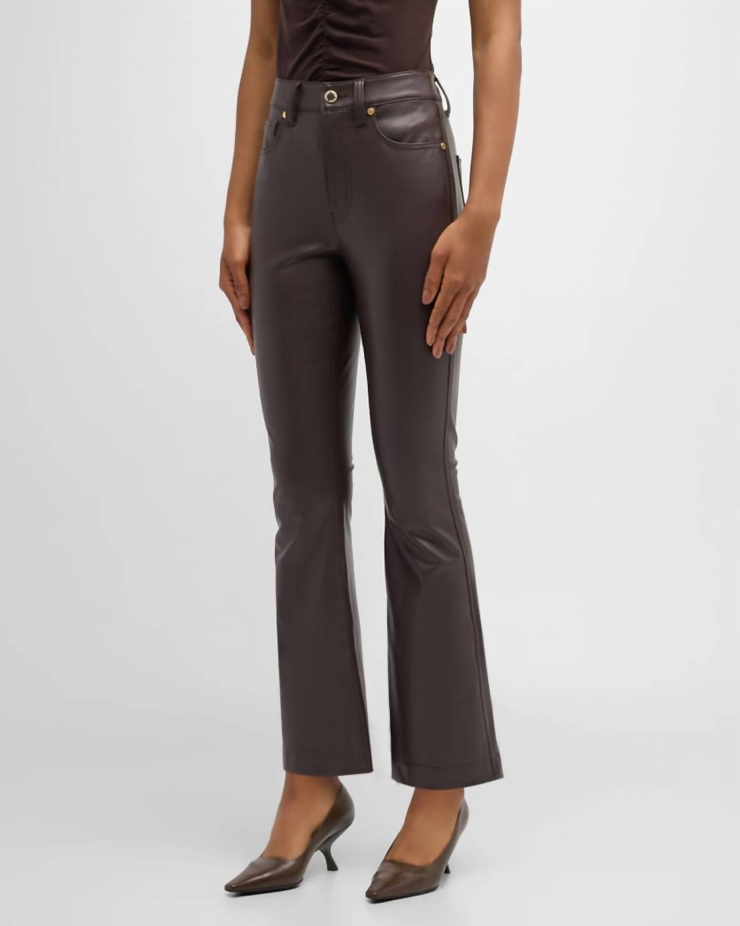 

Брюки-клеш Carson High Rise Ankle Flare Pant в цвете Dark Chocolate Veronica Beard