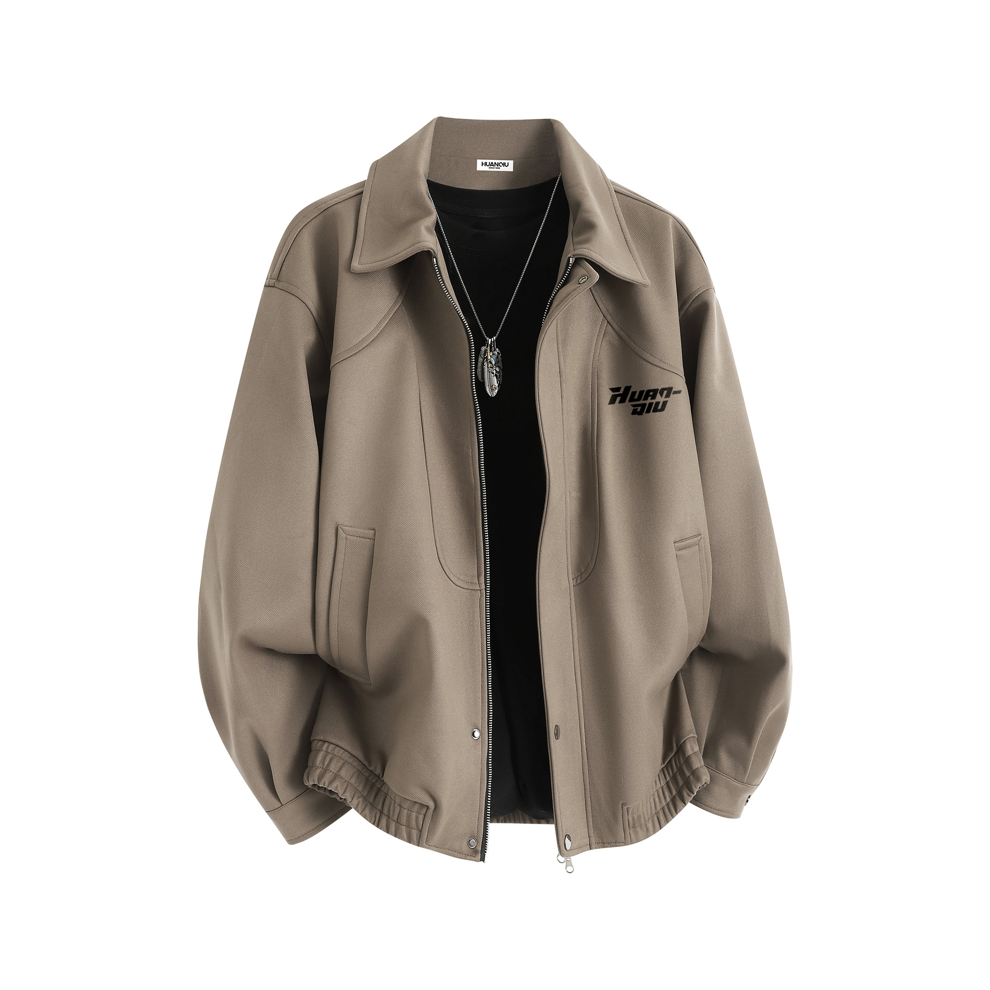 

Куртка Unisex Lapel Moderate Others HUANQIU, coffee