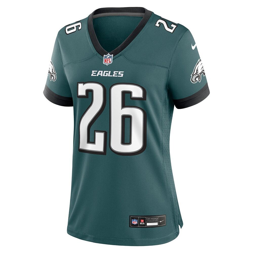 Женское джерси Nike Saquon Barkley Midnight Green Philadelphia Eagles Game Player, цвет Eag Green — фото 3